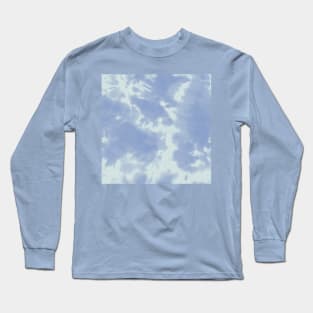 Pastel blue tie dye pattern Long Sleeve T-Shirt